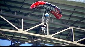 Adrenaline junkie 102-year-old takes a birthday base jump