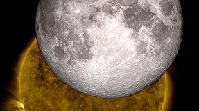 Moon travelling across the sun