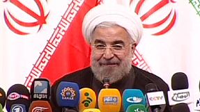 Political protest brings sudden end to Rohani's first press conference