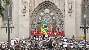 Brazil's president says she is listening as mass protests sweep the country