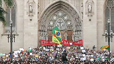 Brazil's president says she is listening as mass protests sweep the country