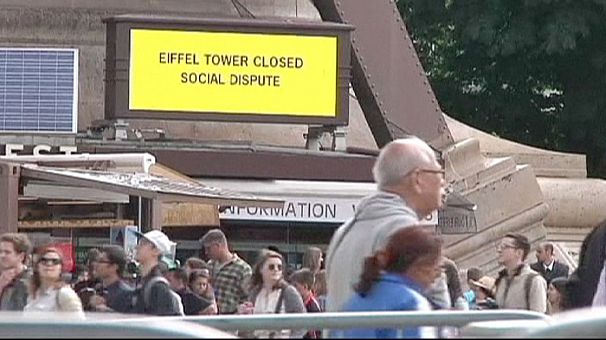 Eiffel Tower shut down by strike