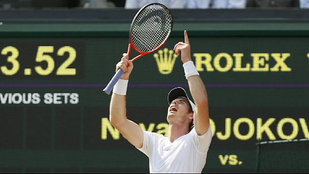 Murray festeja triunfo ante Djokovic - W '13