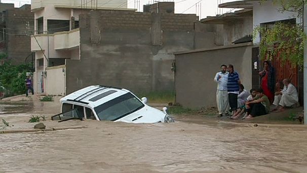 Des torrents d’eau à Karachi au Pakistan