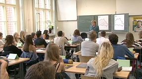 Angela Merkel, profesora de colegio
