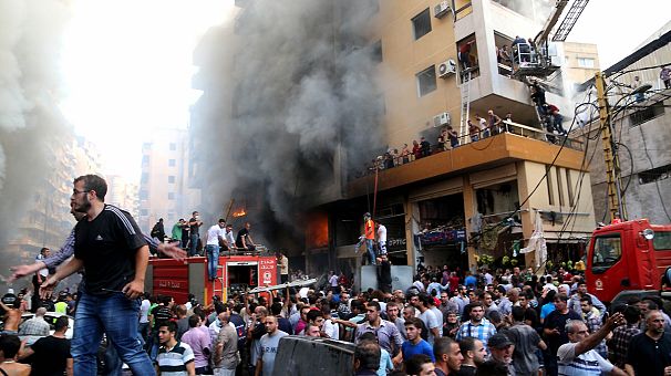 Huge deadly car bomb in Beirut, Lebanon