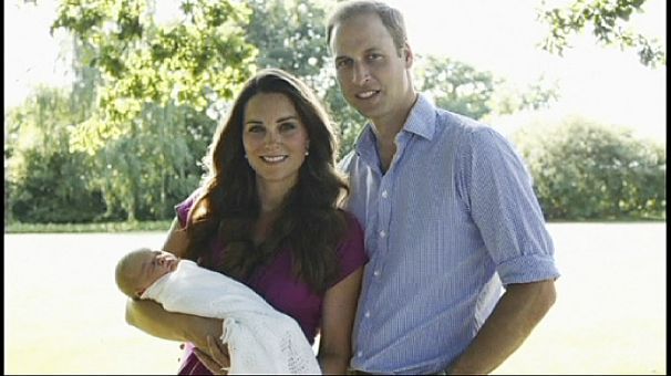 William and Kate release first official photos of baby George