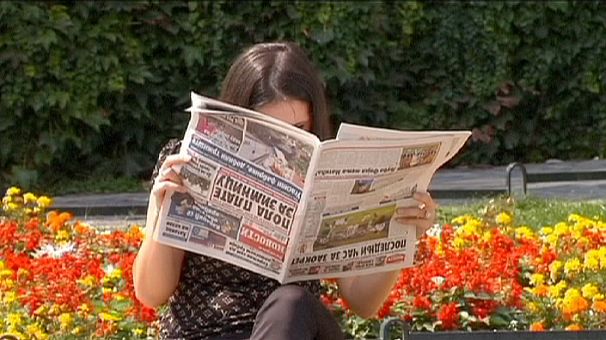 Serbian woman sees the world upside-down