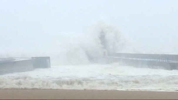 Porto takes a hit from huge waves as storms batter Europe