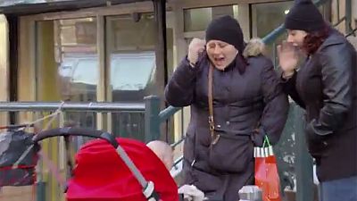 Watch: ‘Baby’ terrorises New Yorkers in stunt for horror film Devil’s Due Watch: ‘Baby’ terrorises New Yorkers in stunt for horror film Devil’s Due