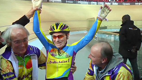 Centenarian cyclist Robert Marchand breaks world record at 102