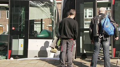 Three-tram pileup in Rotterdam injures 33 Three-tram pileup in Rotterdam injures 33