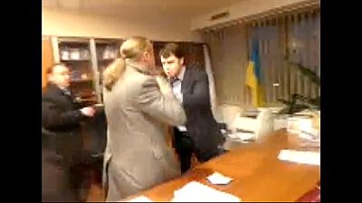 Ukrainian TV boss assaulted and forced to resign by far-right Svoboda MPs Ukrainian TV boss assaulted and forced to resign by far-right Svoboda MPs