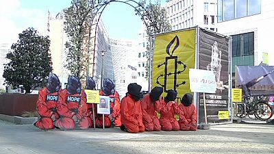 Belgium: Amnesty International protests against US human rights violations Belgium: Amnesty International protests against US human rights violations