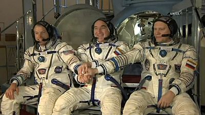 US and Russians blast off together to the International Space Station US and Russians blast off together to the International Space Station