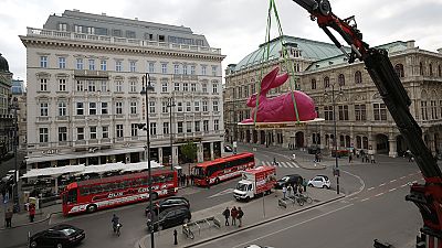A hare flying high in the Austrian capital A hare flying high in the Austrian capital
