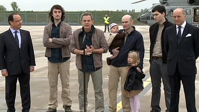 Happy homecoming for French reporters held captive in Syria Happy homecoming for French reporters held captive in Syria