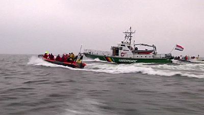 Greenpeace tries to block Russian Arctic oil delivery to Rotterdam Greenpeace tries to block Russian Arctic oil delivery to Rotterdam