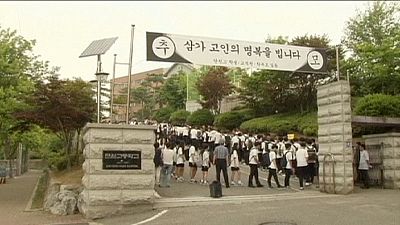 South Korea ferry disaster survivors return to school South Korea ferry disaster survivors return to school