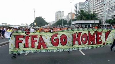 Silent protest in Rio against World Cup Silent protest in Rio against World Cup