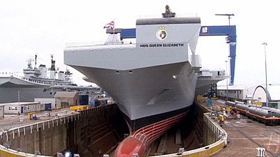 Queen Elizabeth christens Britain’s biggest warship Queen Elizabeth christens Britain’s biggest warship