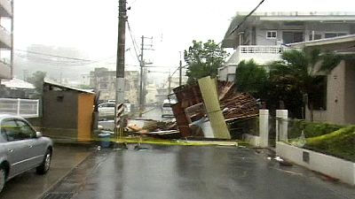 Typhoon pounds Japan’s Okinawa Typhoon pounds Japan’s Okinawa