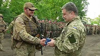 Ukrainian President awards medals to nationalist soldiers – nocomment Ukrainian President awards medals to nationalist soldiers – nocomment