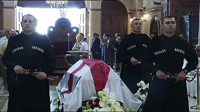Eduard Shevardnadze is buried in his native Georgia Eduard Shevardnadze is buried in his native Georgia
