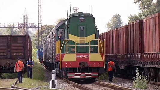 Zug mit MH17-Opfern in Charkiw eingetroffen Zug mit MH17-Opfern in Charkiw eingetroffen