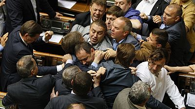 Ukraine MPs come to blows while fighting rages in east Ukraine MPs come to blows while fighting rages in east