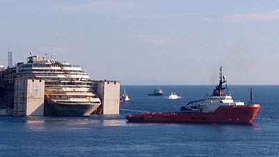 Costa Concordia on the cusp of its final journey Costa Concordia on the cusp of its final journey