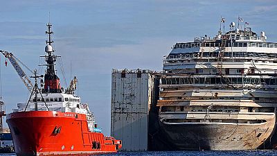 Costa Concordia cut up for scrap in 100 million euro demolition operation Costa Concordia cut up for scrap in 100 million euro demolition operation