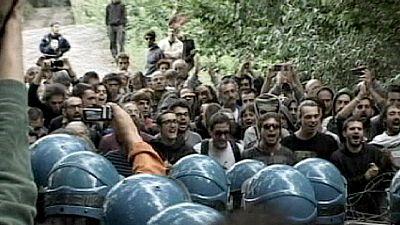Italian protesters clash with police over high-speed railway line Italian protesters clash with police over high-speed railway line