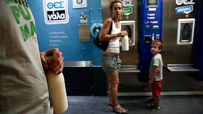 Vending machines a lifeline for Greek milk farmers Vending machines a lifeline for Greek milk farmers