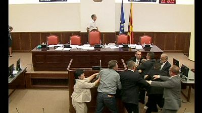 Fight club in Macedonian Parliament session – nocomment Fight club in Macedonian Parliament session – nocomment
