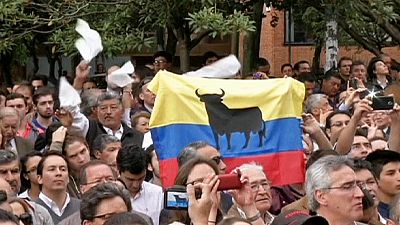 International bullfighters gather in Colombian capital to call for reopening of bullring International bullfighters gather in Colombian capital to call for reopening of bullring