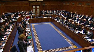 Northern Ireland leaders strike deal to save power-sharing government Northern Ireland leaders strike deal to save power-sharing government