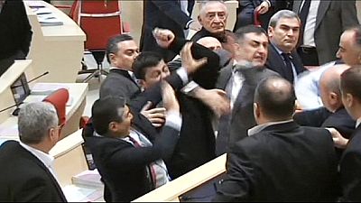 Georgian MPs exchange blows in Boxing Day parliament brawl Georgian MPs exchange blows in Boxing Day parliament brawl