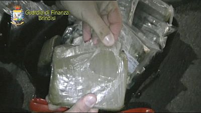 Boat seized in raid against suspected drug traffickers in Italy Boat seized in raid against suspected drug traffickers in Italy