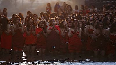 Devotees take a dip to mark Hindu festival in Nepal Devotees take a dip to mark Hindu festival in Nepal