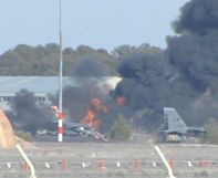 Spagna: almeno 10 morti nello schianto del F-16 greco Spagna: almeno 10 morti nello schianto del F-16 greco