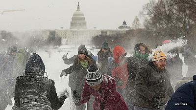 US snowfalls prompt giant snowball fights US snowfalls prompt giant snowball fights