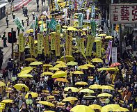 Hong Kong ‘umbrella’ revolutionists return for peaceful rally Hong Kong ‘umbrella’ revolutionists return for peaceful rally