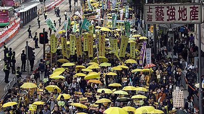Hong Kong ‘umbrella’ revolutionists return for peaceful rally Hong Kong ‘umbrella’ revolutionists return for peaceful rally