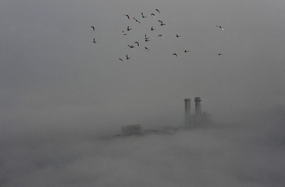 Une épaisse chape de pollution couvre une partie de la Chine