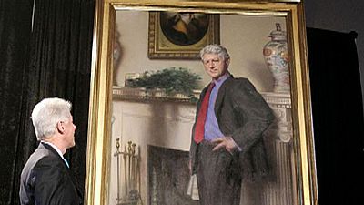 Artists hints at Monica Lewinsky scandal in Bill Clinton portrait Artists hints at Monica Lewinsky scandal in Bill Clinton portrait
