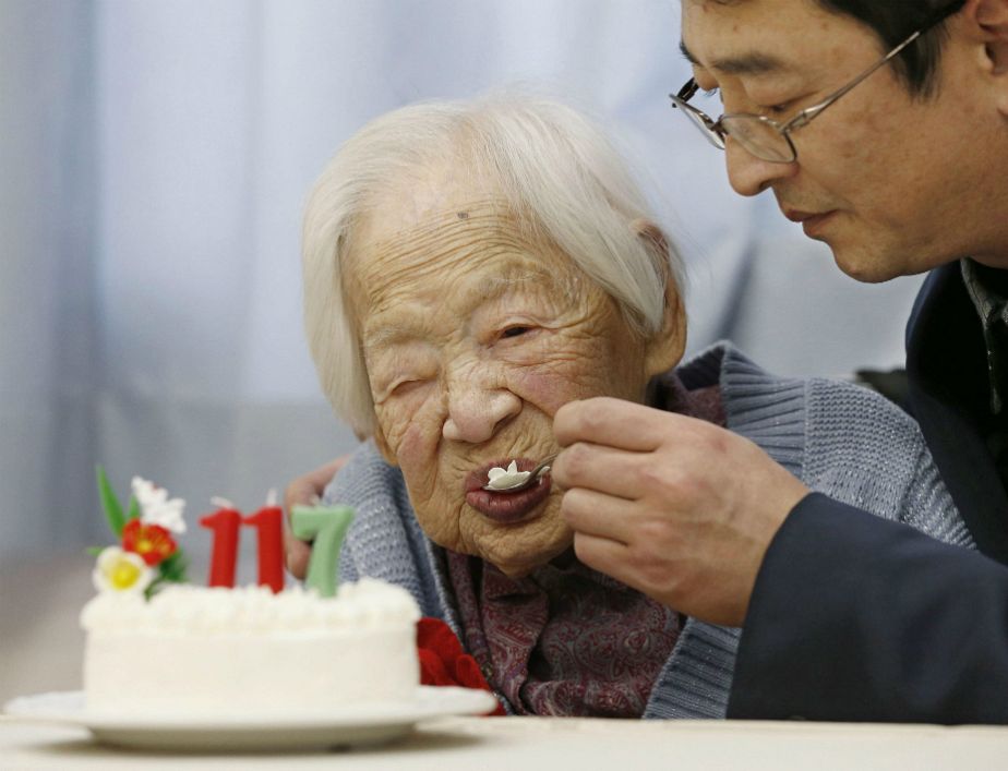 Misao Okawa fête son 117ème anniversaire
