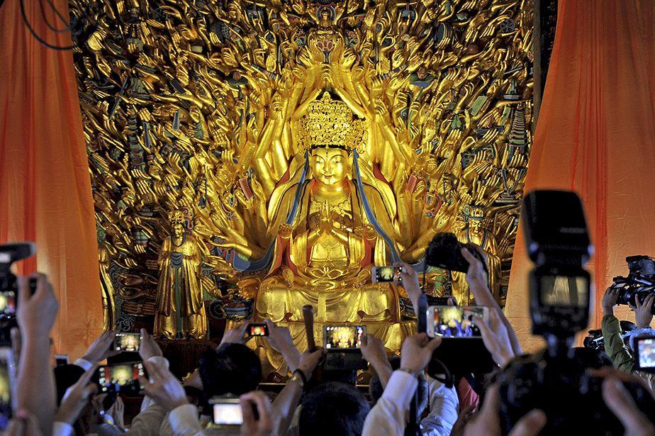 La Chine dévoile une statue bouddhiste restaurée vieille de 800 ans