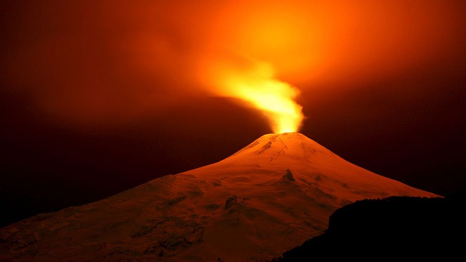 Chili : le volcan Villarica dans toute sa splendeur