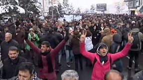 Riot police fire water cannon on protesters in Diyarbakir